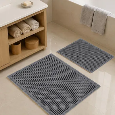 Produktbild von Omgoods – Set aus 2 Badteppichen – Rutschfest und waschbar – Boho-Design
