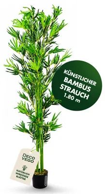 Produktbild von Decovego Künstlicher Bambus, Kunstpflanze, 180 cm, Künstliche Pflanze