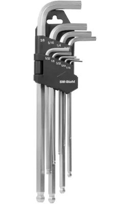 Produktbild von SW-Stahl 9-tlg Winkelschraubendrehersatz 1/16" 5/64" 3/32" 1/8" 5/32" 3/16" 1/4" 5/16" 3/8" 1/16 5/64 3/32 1/8 5/32 3/16 1/4 5/16 3/8 S21-205