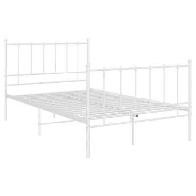 Produktbild von "2026 MODERNE"Bettgestell - inkl. Lattenrost - Doppelbett - Weiß Metall 120x200 cm - Polsterbett Klassische Betten CC5047923
