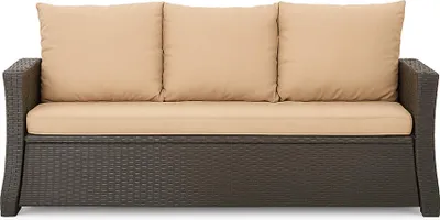 Produktbild von Gartenkissen Set beige – 160x60 + 3x50x56 cm Gartenkissen für ein 2-3-Sitzer-Sofa  Weiche Auflagen für Rattan/Polyrattan – Abnehmbare Bezüge