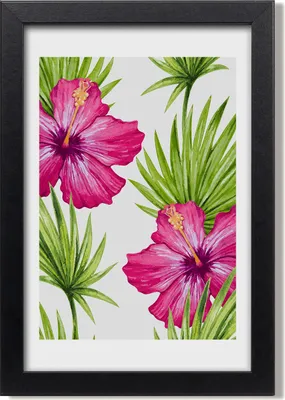 Produktbild von Bild 20x30 MDF-Rahmen, Wandkunst Hawaii-Muster