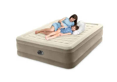 Produktbild von Luftbett Ultra Plush, Größe Queen, 203 x 152 cm, Vinyl, Beige