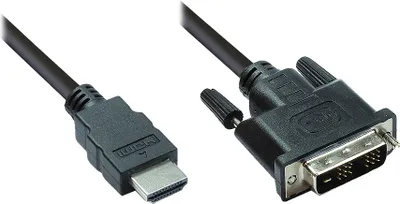 Produktbild von HDMI 19pol Stecker auf DVI-D 18+1 Stecker Anschlusskabel 5m, Good Connections®