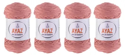 4 x 250g Büklüm Makrome Baumwollgarn mauve