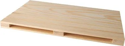 Produktbild von PAPSTAR Tray für Fingerfood, Holz 2 cm x 20 cm x 30 cm | Schrumpffolie (1 Stück)
