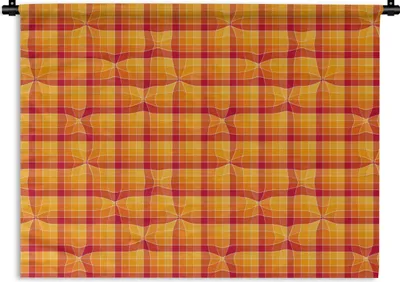 Produktbild von MuchoWow® Wandteppich Wandbehang Orange - Muster - Abstrakt 150x112.50 cm Tapisserie Dekoration Wandtuch - Wanddecke - Wandteppiche
