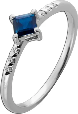 Produktbild von Saphir Ring Platin 950 nat Saphir Natur Diamanten 19