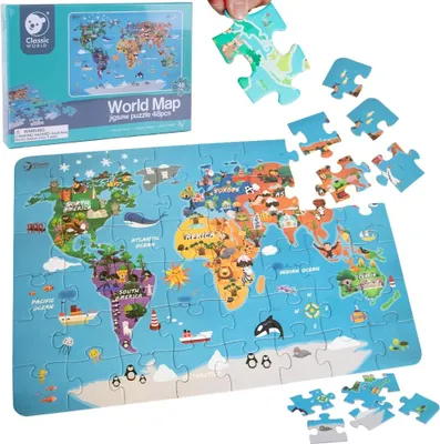 Obrázok produktu pre Klasická skladačka – mapa sveta