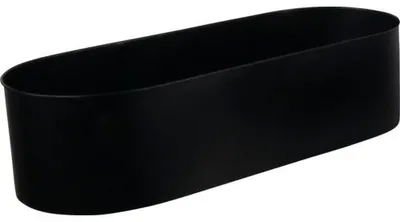 Produktbild von Blumenkasten Lafiora oval Metall 29 x 15,5 x 9,5 cm schwarz inkl. Pflanzvlies