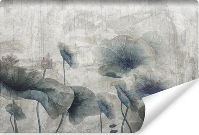 Produktbild von Muralo Selbstklebende Fototapete SEEROSE Blätter Beton Abstraktion Vintage Stil Br. 300cm x Hö. 210cm