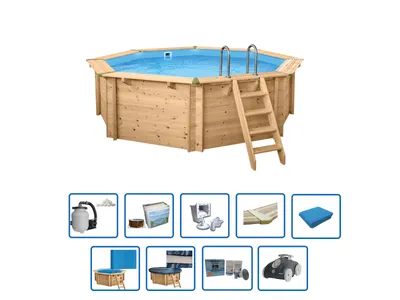 Produktbild von Interline Java Holzpool ø 4,40 m/ 1,36m Super Set