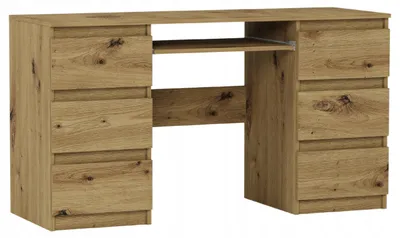 Obrázek produktu pro Psací stůl počítačový 135 cm 6 zásuvek FRAMIRE N-32 artisan