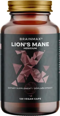 Obrázok produktu pre Extrakt BrainMax z Hericium erinaceus (huby levia hrivu), 50 % polysacharidov a 20 % glukánov (beta-1,3/1,6 D-glukány), 400 mg, 120 vegetariánskych kapsúl