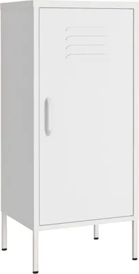 Image de vidaXL Armoire de stockage blanc 42,5x35x101,5 cm acier