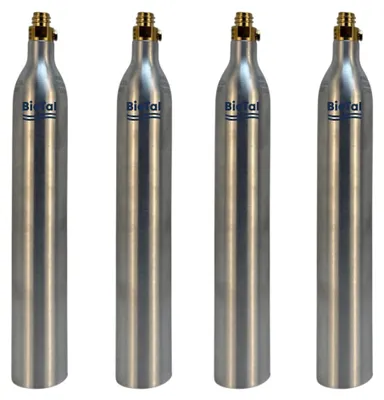 Produktbild von BieTal® 4x CO2 Zylinder 425g Nachfüllbare Kohlensäureflasche Wassersprudler TR21x4
