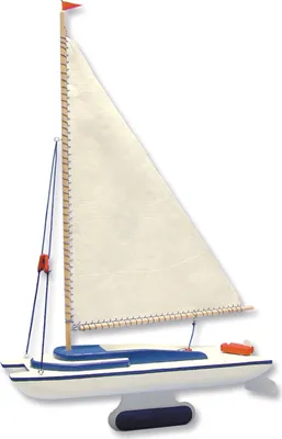 Produktbild von matches21 Segelboot Katamaran Segel Boot als Holz Bausatz f. Kinder Werkset Bastelset ab 13 Jahren