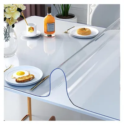 Produktbild von Tischschutz PVC 2 mm transparent abwischbar wasserdicht 80 x 120 cm