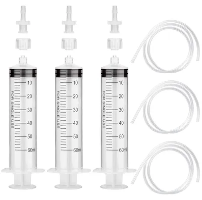Imagen del producto de Jeringa de plástico de 60 ml, multifuncional, con tubo, para una dosificación precisa