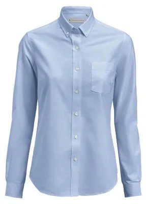 Image de James Harvest - Chemise pour femmes, coupe ajustée, col boutonné, modèle "Allen", référence ET454 (Taille S), couleur bleu clair