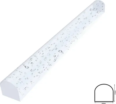 Zdjęcie produktu dla Akrylowa osłona przeciwbryzgowa 10×10 mm 150 cm Profil osłony przeciwbryzgowej Próg prysznicowy Deflektor wody