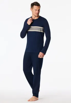 Produktbild von Schiesser Herren Schlafanzug lang Gr. 52  admiral