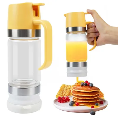 Produktbild von Honigspender ohne Tropfen – Honigglaskaraffe – Aus Borosilikatglas – 315 ml – Mit Henkel und Löffel