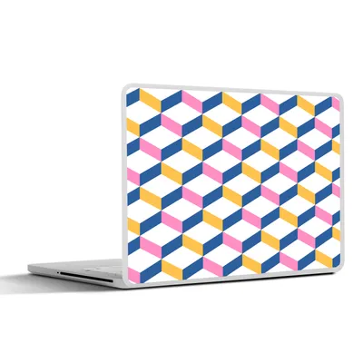 Produktbild von MuchoWow® Laptop Aufkleber Sticker Cover Pastell - Blöcke - Muster 31x22.5 cm - Laptop-Deko