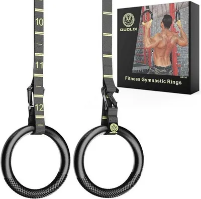 Productafbeelding van Verstelbare Gymnastiekringen met Antislip Siliconen Grip voor Thuisfitness en Calisthenics