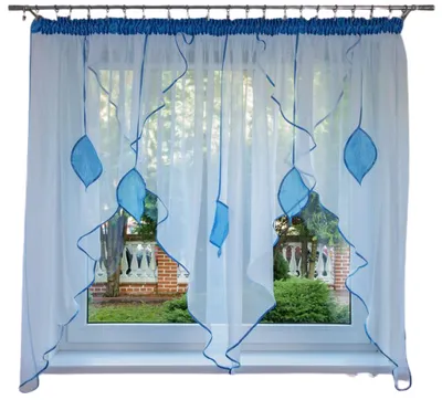 Produktbild von Fertige Gardine VENEDIG 400x150 Blau