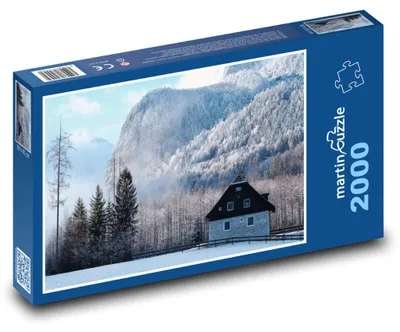 Obrázok produktu pre Puzzle 2000 Hájenka v zimných horách - martinpuzzle