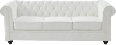 Produktbild von CHESTERFIELD 3-Sitzer Sofa aus Büffelleder - Weiß
