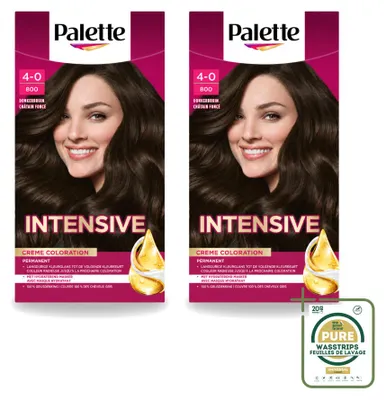 Image de 2 x Coloration pour cheveux Poly Palette - Brun foncé 800 - 115 ml - Pack économique - 2 pièces