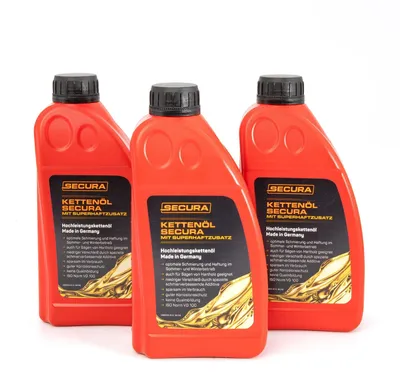 Produktbild von 3x Secura 1 Liter Kettenöl / Sägekettenöl mit Superhaftzusatz / Öl für Sägekette