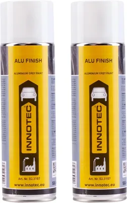 Immagine prodotto di 2 pezzi spray vernice effetto alluminio 500 ml – vernice grigio alluminio per metallo e plastica, asciugatura rapida, resistente ai raggi UV