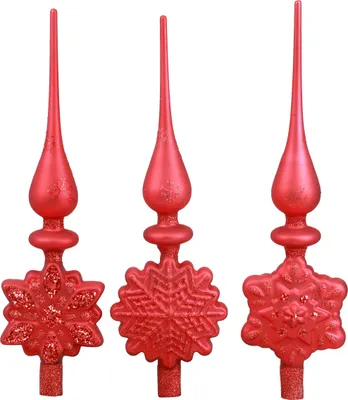Productafbeelding van Piek glas l10b4.5h35 cm rood a3 kerst Decoris