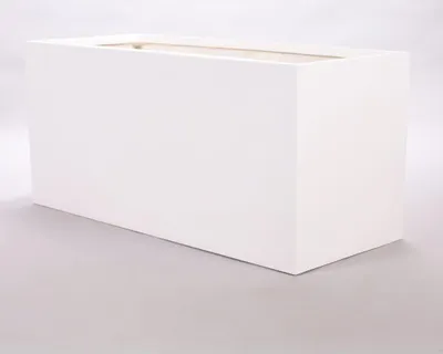 Produktbild von Elegant Einrichten | Pflanzkübel | Fiberglas | rechteckig | 100x40x50cm | perlmutt weiß