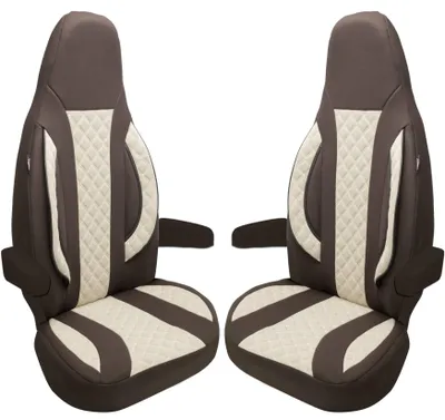 Imagen del producto de Fundas y protectores para asientos de autocaravanas Frankia M-LINE | Fundas para asientos delanteros a medida | Para vehículos camper, furgonetas y autocaravanas con cama fija | Fundas para el asiento del conductor y del copiloto