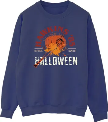 Produktbild von Netflix - "Stranger Things Hawkins" Sweatshirt für Herren BI45114 (S) (Marineblau)