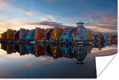 Produktbild von MuchoWow® Poster Groningen - Reitdiep - Wasser - Haus 30x20 cm - Plakate - Print