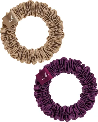 Obrázok produktu pre invisibobble Sprunchie Slim The Snuggle is Real, Stuha do vlasov, Hnedá, Purpurová, Jednofarebné, Dospelí, 2 kusov