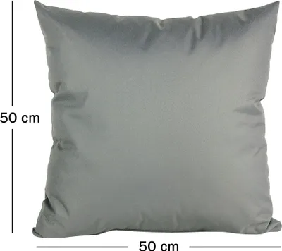 Produktbild von JACK 1x 50x50cm Outdoor Kissenhülle Bezug Lounge Garten Einfarbig, Farbe:Grau