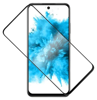 Productafbeelding van Gehard glas voor de Infinix Smart 9 / Hot 50i, volledig dekkend gehard glas met 2.5D afwerking, transparant met zwarte rand