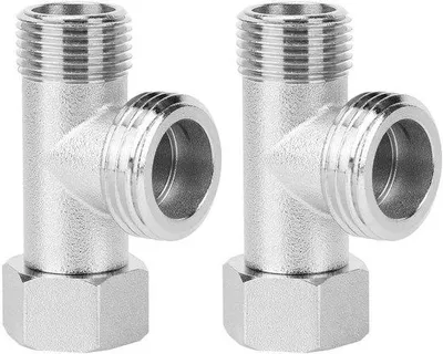 Produktbild von EU3/8 Toiletventiel Adapter mit Waschventil für Toilettenumrüstung 2 Stück