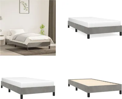 Obrázek produktu pro vidaXL Rám postele světle šedý 80x200 cm sametový - Rám postele - Rámy postelí - Postel - Postel
