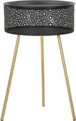 Zdjęcie produktu dla o Ferretti Stolik boczny Blacky Ø 40x65 cm czarne złoto
