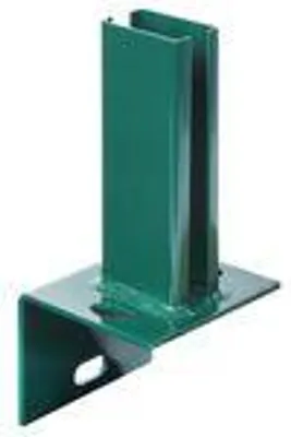 Obrázek produktu pro Alberts 686109 Pfostenträger für Zaunpfosten auf L-Randsteinen, zum Aufschrauben, feuerverzinkt, Platte 120 x 120 mm, für Pfosten 60 x 40 mm