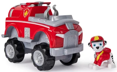 Produktbild von PAW Patrol Jungle Pups - Elefanten-Fahrzeug mit Marshall-Figur (Basis Fahrzeug), Feuerwehrauto, PAW Patrol, 3 Jahr(e), Kunststoff, Grau, Rot