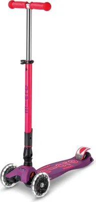 Produktbild von Micro Kinder Scooter Maxi Deluxe LED Faltbar , Neon Ultrapink