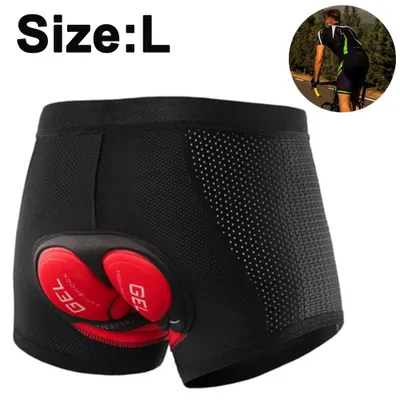 Produktbild von Radunterwäsche Herren 1 Stück, gepolsterte Gel-Radhose mit 5D-Polsterung, atmungsaktive Radlerhose mit Silikonrutschhemmung, Innenhose für Mountainbike und